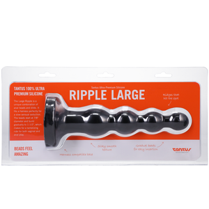 Tantus Silicone Large Ripple Butt Plug Black