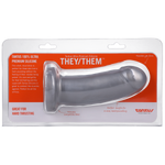 Load image into Gallery viewer, They/Them  Super Soft Silicone Dildo Silver
