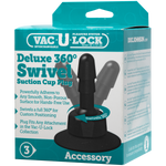 Charger l&#39;image dans la galerie, Vac-U-Lock - Deluxe 360° Swivel Suction Cup Plug - Black
