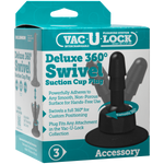 Charger l&#39;image dans la galerie, Vac-U-Lock - Deluxe 360° Swivel Suction Cup Plug - Black
