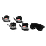 Load image into Gallery viewer, Black Label Seduction Cuff Kit Black Microfiber
