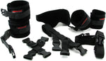 Load image into Gallery viewer, Bed Buckler Tether and Cuff Restraint Kit Black Microfiber
