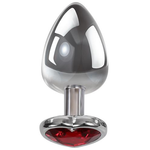 Cargar imagen en el visor de la galería, Adam &amp; Eve Large Red Heart Gem Anal Plug
