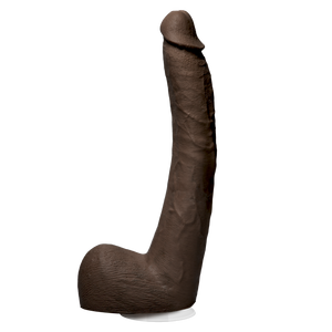 Doc Johnson Signature Cocks - Isiah Maxwell - 10 Inch ULTRASKYN Cock with Removable Vac-U-Lock Suction Cup - Chocolate