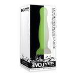 Cargar imagen en el visor de la galería, Evolved Novelties Luminous Butt Plug Glow in the Dark Green Large
