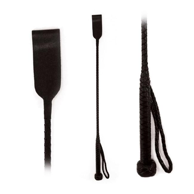 Fetissimo Riding Crop Hog Slapper Leather 26in