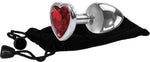 Load image into Gallery viewer, Adam &amp; Eve Small Red Heart Gem Anal Plug
