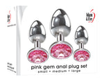 Load image into Gallery viewer, Adam &amp; Eve Pink Gem Anal Plug Set
