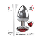 Load image into Gallery viewer, Adam &amp; Eve Large Red Heart Gem Anal Plug
