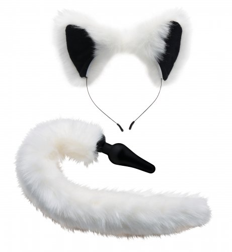 XR TZ White Fox Tail and Ears Set