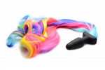 Load image into Gallery viewer, XR TZ Rainbow Pony Tail Anal Plug
