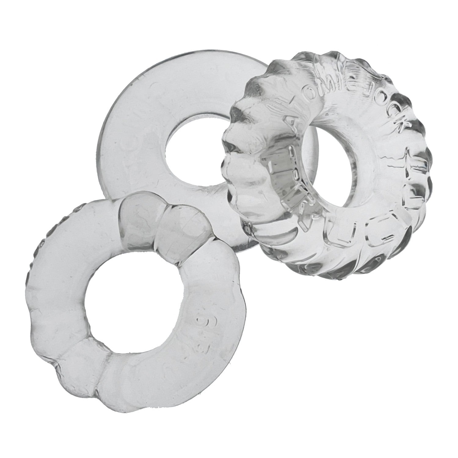 Oxballs BONEMAKER 3-pack boner cockring kit - CLEAR