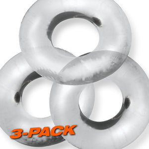 Oxballs FAT WILLY, 3-pack jumbo cockrings - CLEAR