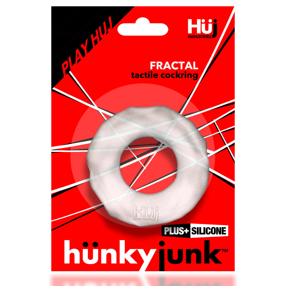 Hunkyjunk FRACTAL tactile cockring CLEAR ICE