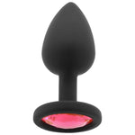 Charger l&#39;image dans la galerie, Booty Bling Small Pink Jeweled Silicone Plug
