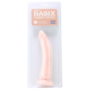 Basix Slim 7 Inch Dildo in Flesh