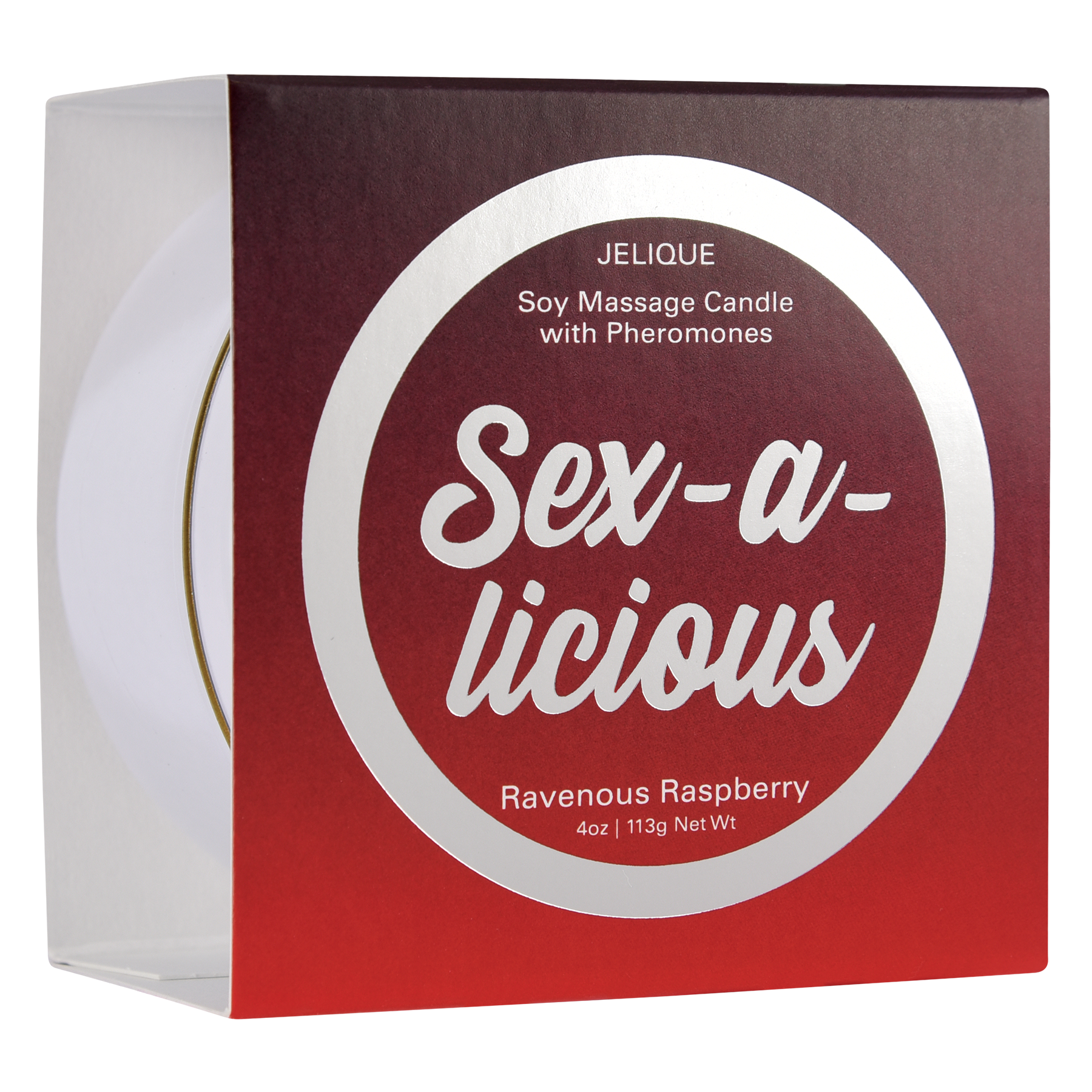 SOY MASSAGE CANDLE SEX-A-LICIOUS RAVENOUS RASPBERRY 4 FL OZ