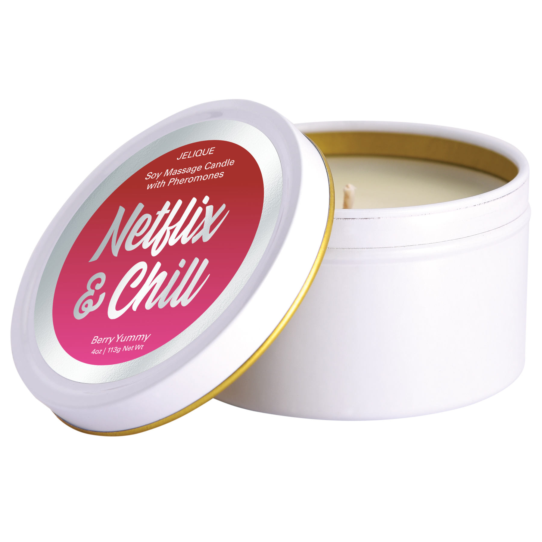 SOY MASSAGE CANDLE NETFLIX & CHILL BERRY YUMMY 4 FL OZ