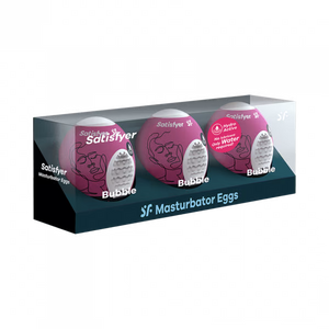 Satisfyer Masturbator Egg 3er Set (Bubble) Violet