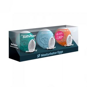 Satisfyer Masturbator Egg 3er Set (Naughty, Savage, Crunchy) Assorted