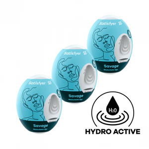 Satisfyer Masturbator Egg 3er Set (Savage) Light Blue