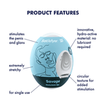 Load image into Gallery viewer, Satisfyer Masturbator Egg 3er Set (Savage) Light Blue
