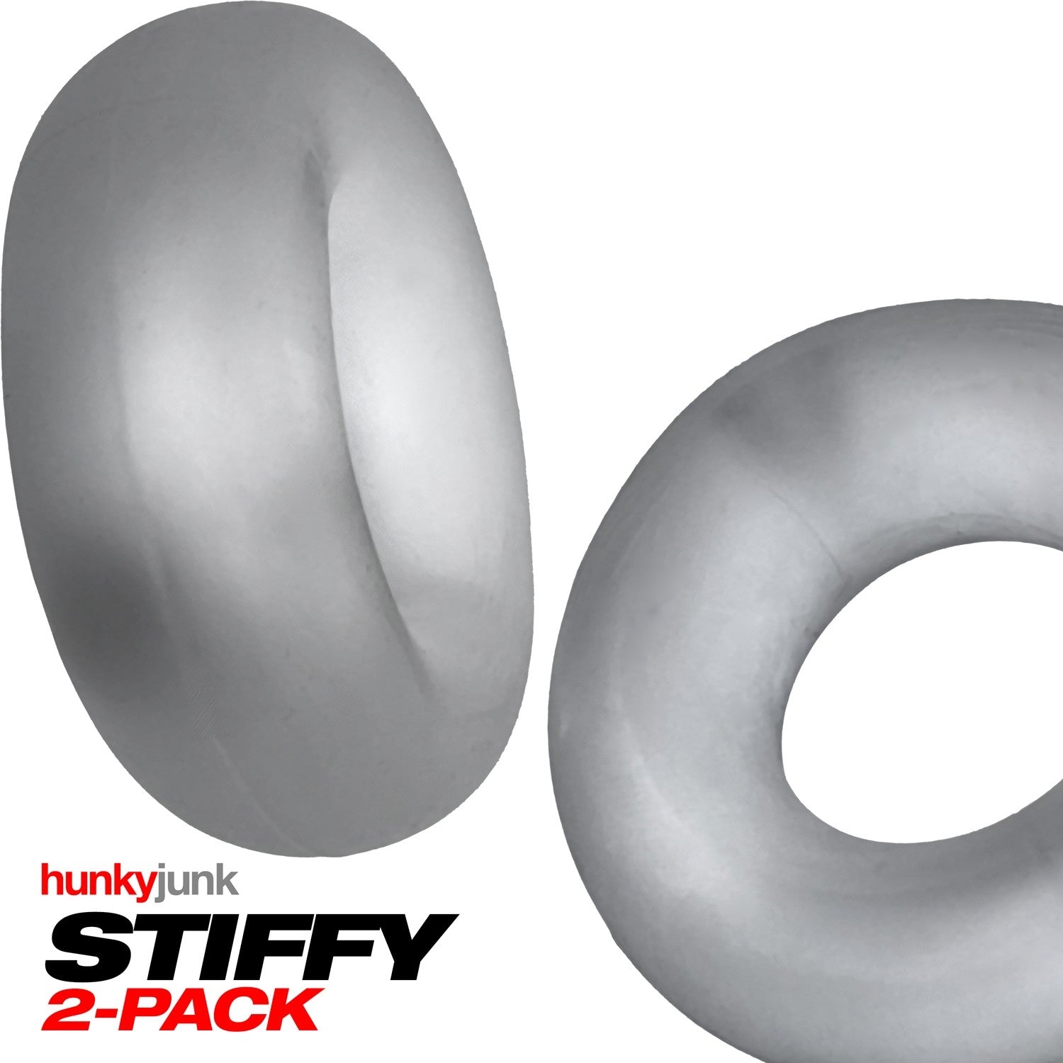 Hunkyjunk STIFFY 2-pack bulge cockrings - CLEAR ICE