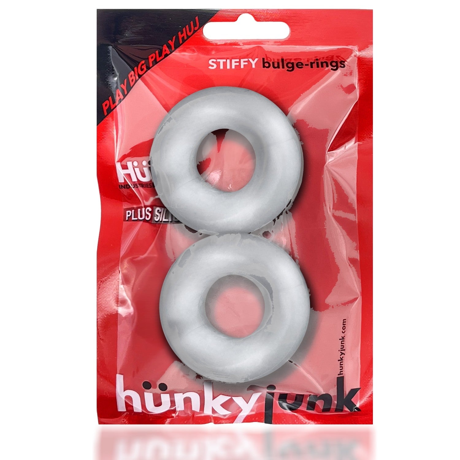 Hunkyjunk STIFFY 2-pack bulge cockrings - CLEAR ICE