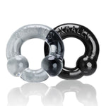 Load image into Gallery viewer, Oxballs ULTRABALLS, 2-pack cockring - BLACK &amp; CLEAR
