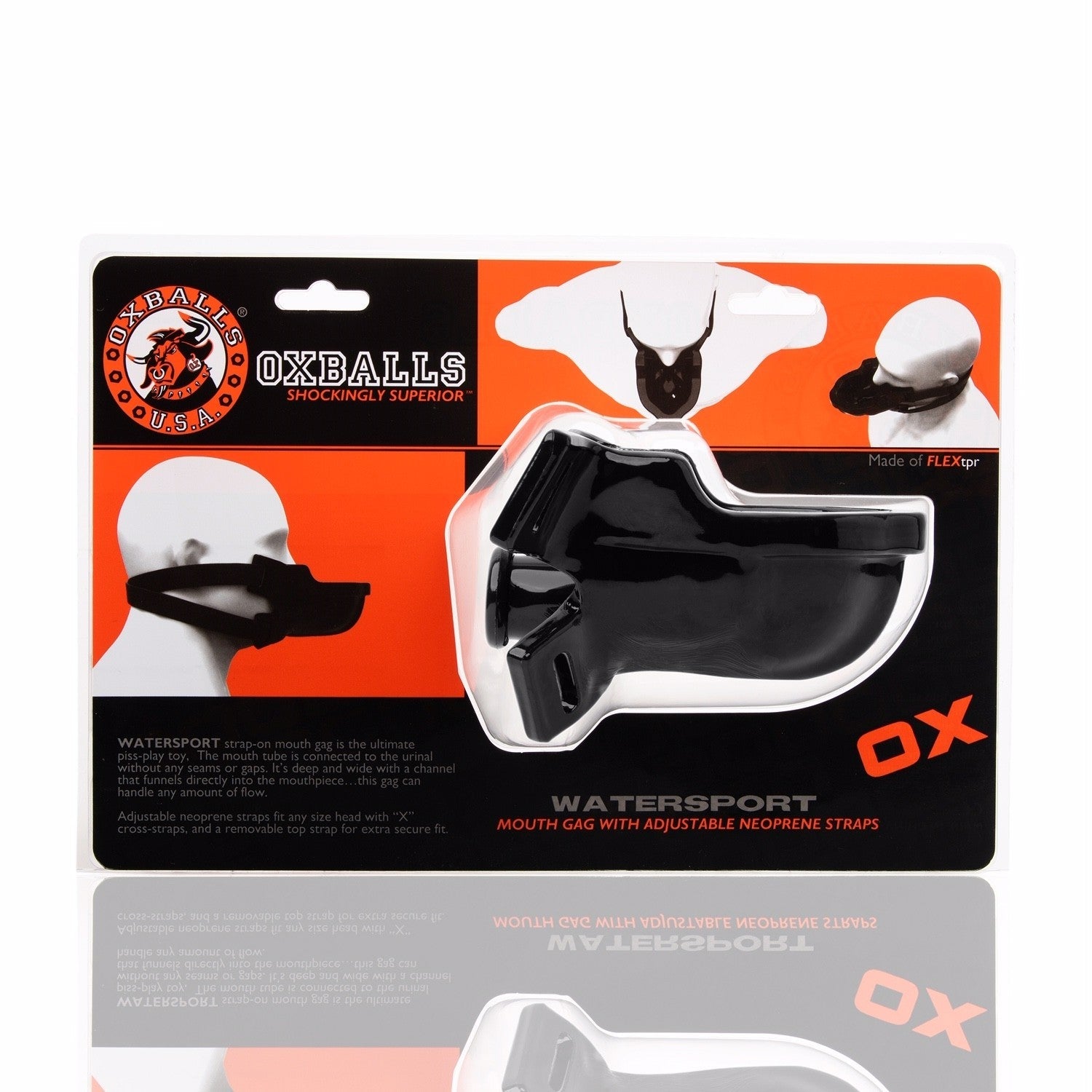 OXBALLS WATERSPORT strap-on gag BLACK