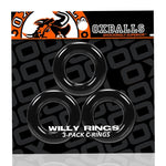 Load image into Gallery viewer, Oxballs WILLY RINGS, 3-pack cockrings - BLACK
